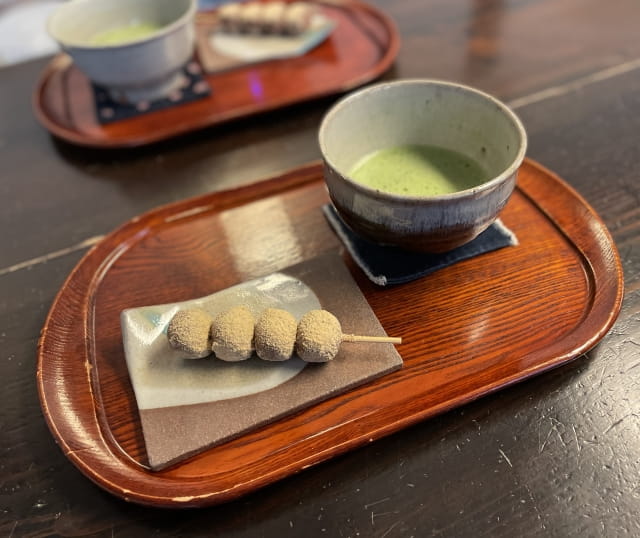 kinako dango matcha dessert